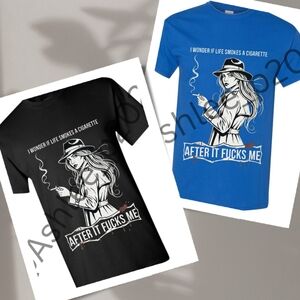 I Wonder If Life Graphic Short Sleeve Tee Shirt